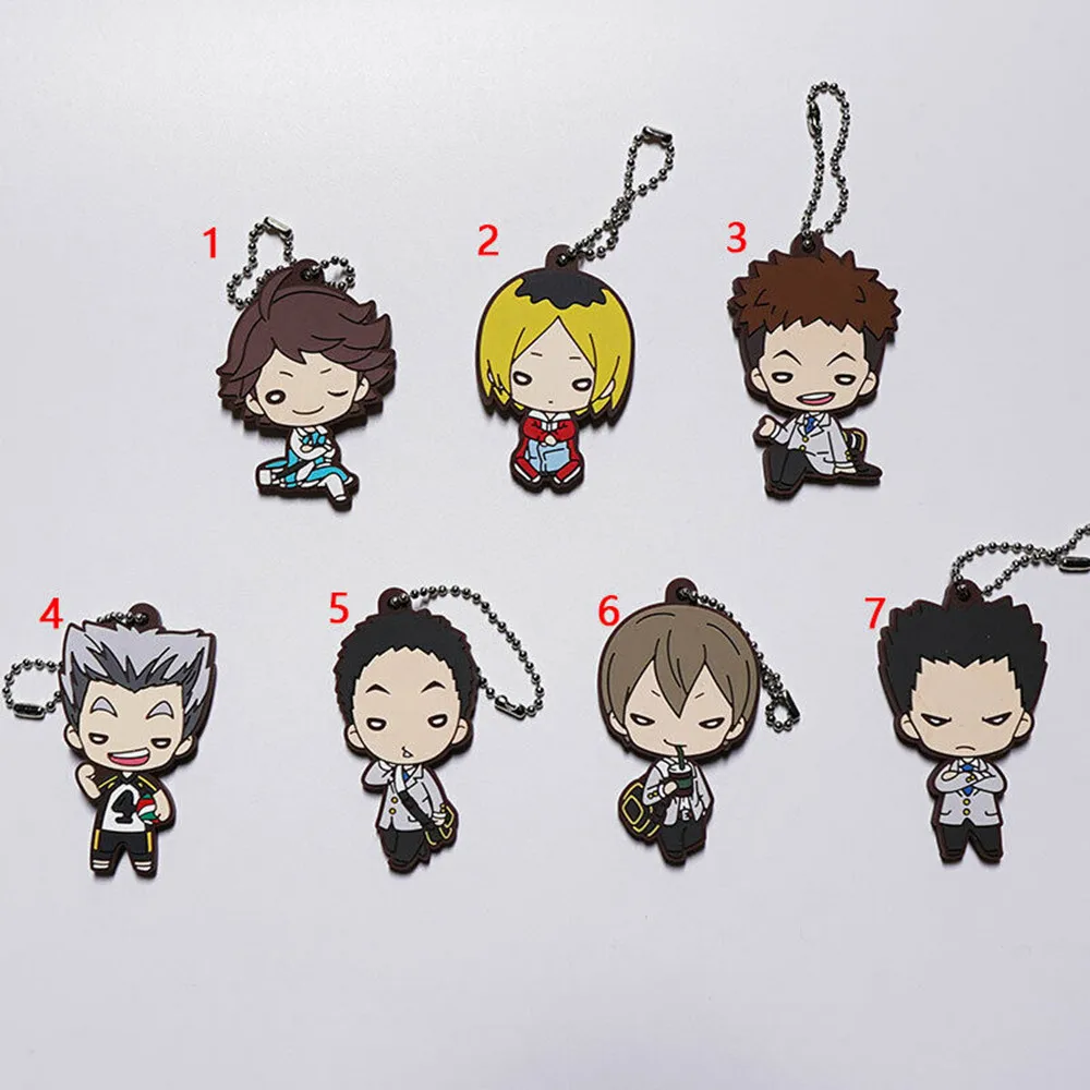

Haikyuu!! Anime Rubber Keychain Key Ring Race Straps Cosplay