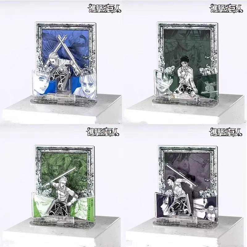 

Attack On Titan Action Figure Anime Levi Mikasa Eren Yeager Acrylic Stands Figurine Model Collectible Desktop Ornament For Gift