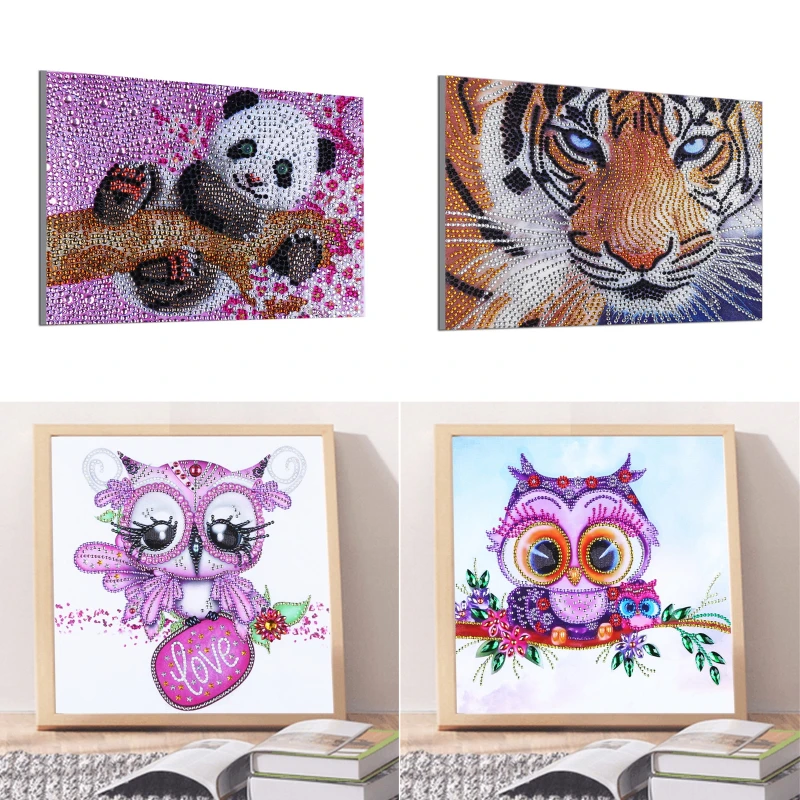5D сделай сам животные панда тигр бриллиантовая вышивка крестиком алмазная
