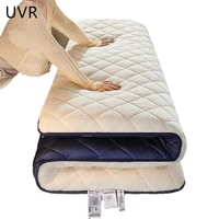uvr collapsible comfortable cushion high density dormitory mattress cotton cover tatami pad bed floor sleeping mat single double