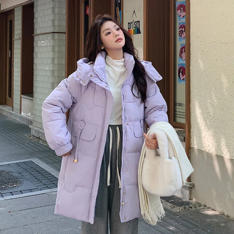 Куртка женская зимняя на хлопковой подкладке утепленная теплая с капюшоном