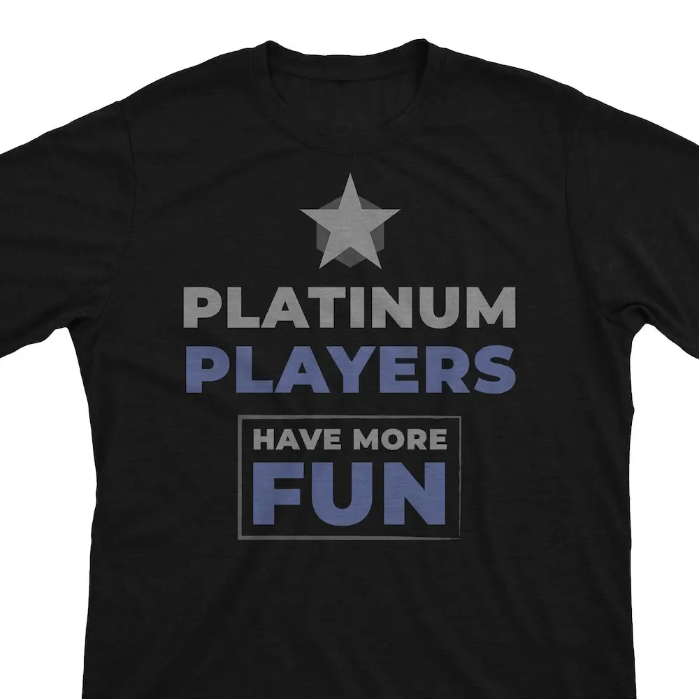 Платиновые игроки получают больше удовольствия Забавные футболки