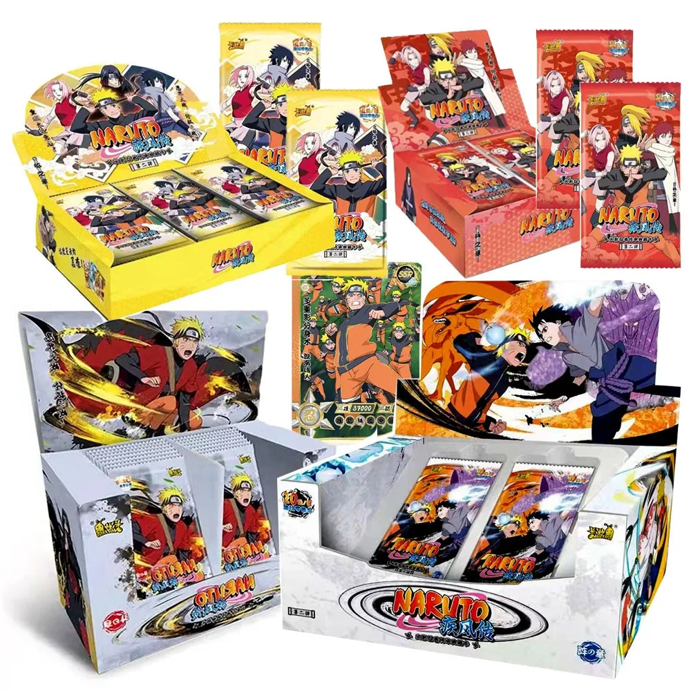 

NARUTO Edition Anime Figures Hero Card Uzumaki Uchiha Sasuke Character Card Collection Bronzing Barrage Flash Cards Boy Gifts