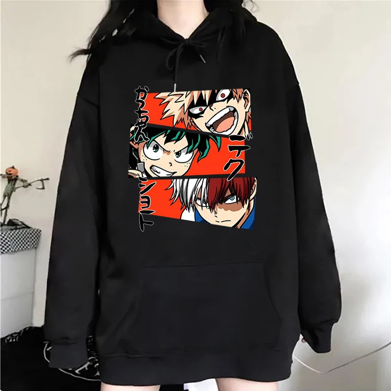 Новые мужские и женские зимне-осенние модные толстовки с капюшоном в стиле аниме