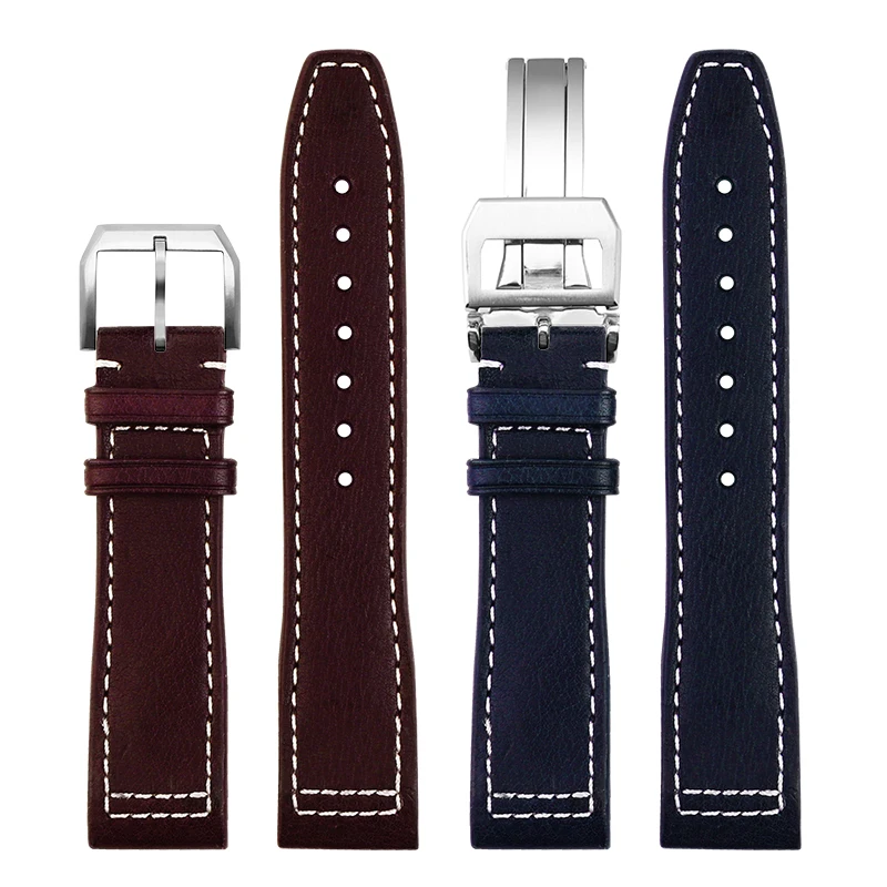 Ремешок из натуральной кожи для IWC Pilot Series IW378003/005 IW328205 Mark 20 Cowhie быстросъемный