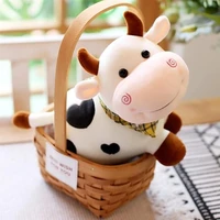 25 cm stuffed animal toy cartoon smile plush cow plush toys for girls cotton animal plush doll filled home decoration
