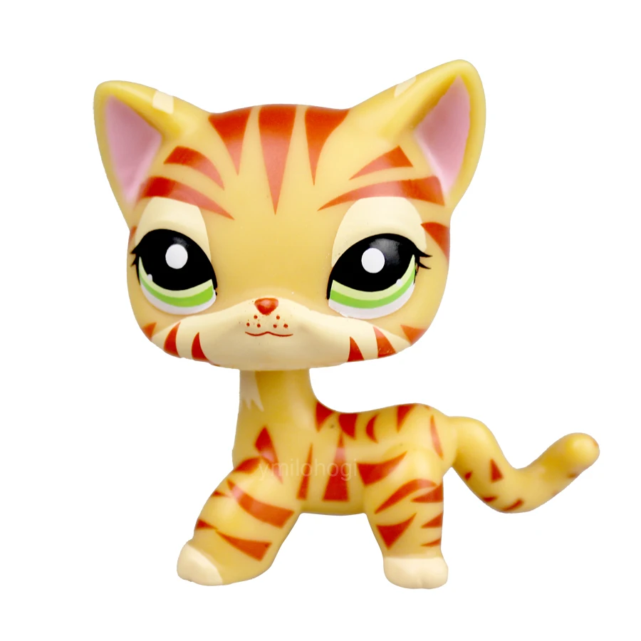 Littest Pet Shop кошка тигр желтая оранжевая короткая шерстяная lps #1451 | Игрушки и хобби
