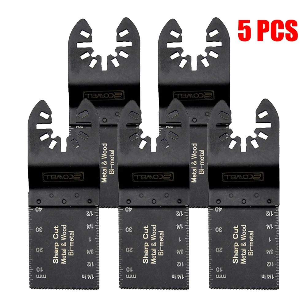 

5pcs 34mm Oscillating Saw Blades High Carbon Steel Blades For Cutting Wood Plastic Drywall Opening Holes Mutifuction Saws