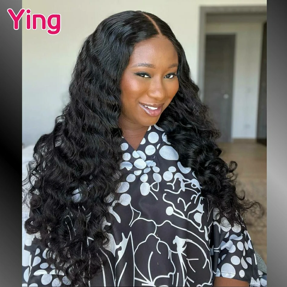 Волна воды Рыжий оранжевый цвет 13x4 13x6 Кружевные фронтальные парики Человеческие