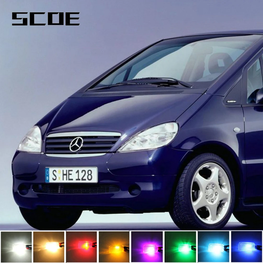 

For Mercedes Benz A Class W168 Low High Beam Fog Driving Turn Signal Sidemarker Brake Tail Back Up License Interior Light Kit