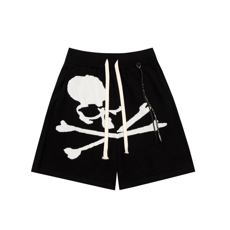 

Mastermind Japan Skull Jacquard Knit Shorts Men Women Drawstring Shorts