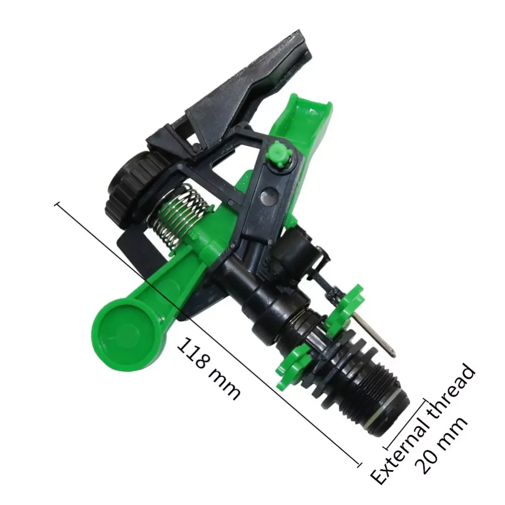 

Угловой вращающийся спринклер с наружной резьбой 1/2 дюйма для сельского хозяйства, полива газона, орошения сада, 1 шт.