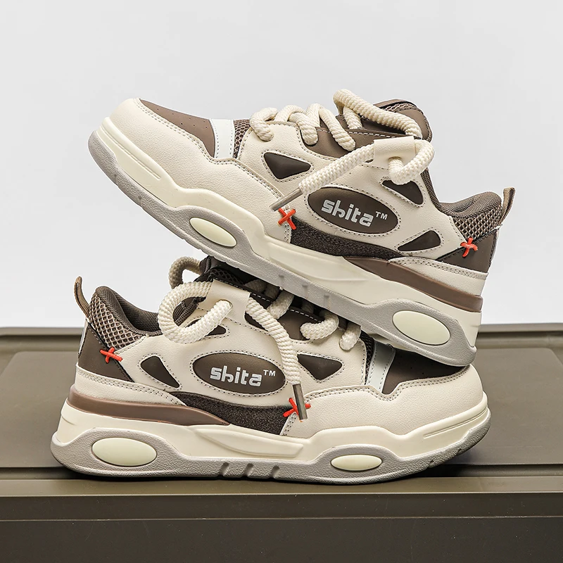 

Men's Big Bread Skateboarding Shoes Platform Casual Footwear Women Walking Sneakers Outdoor Lace-up Chunky Dad Designer Original