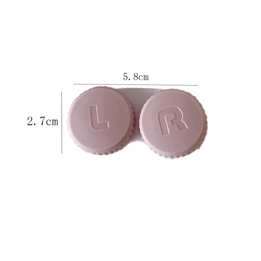 1PC Cute Eye Contact Lens Case Simple Contact Lens Holder Travel Box Lenses Container Multi Color images - 6