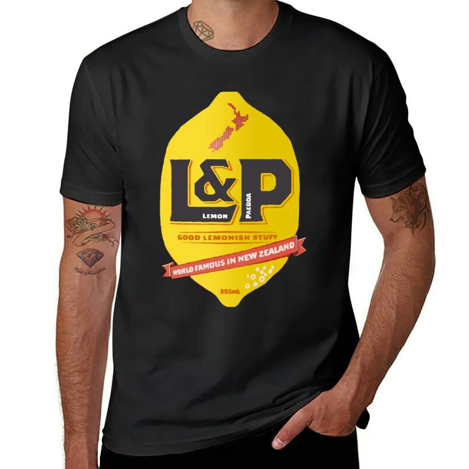 Футболка Lemon And Paeroa Новая Зеландия дизайн напитков большие размеры спортивные