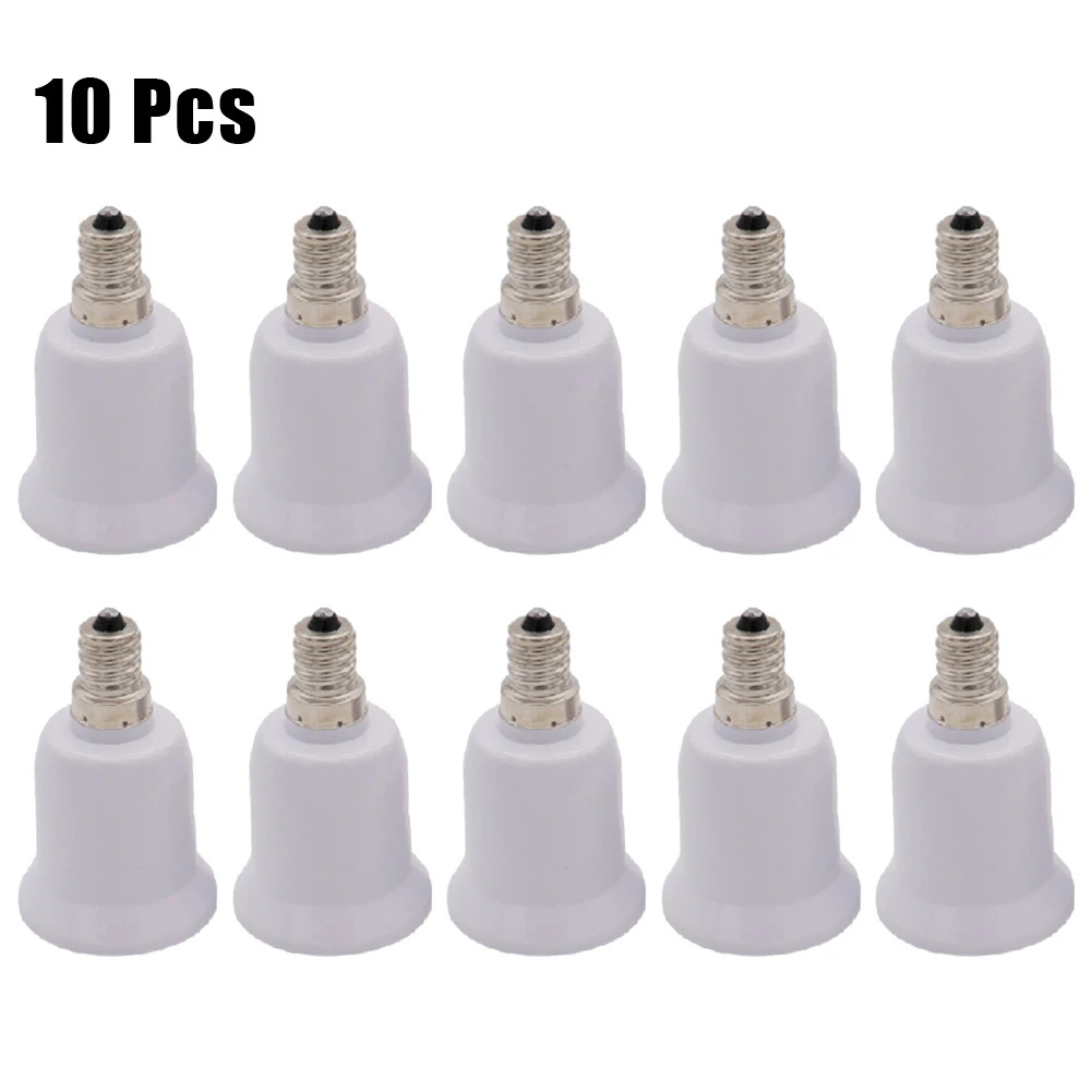 10Pcs E12 To E27 Light Bulb Adapters Candelabra Chandelier Convert Sockets For LED CFL  Lamp Bases Lighting Accessories