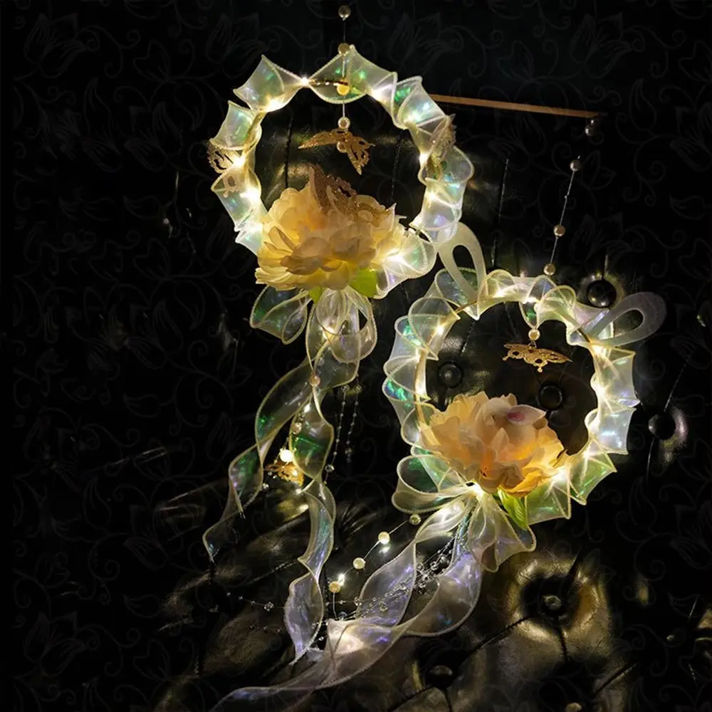 

Handmade Mid-Autumn Lantern DIY Materials Good Luck Blessings Chinese Style Lantern Lamp Luminous With LED Light