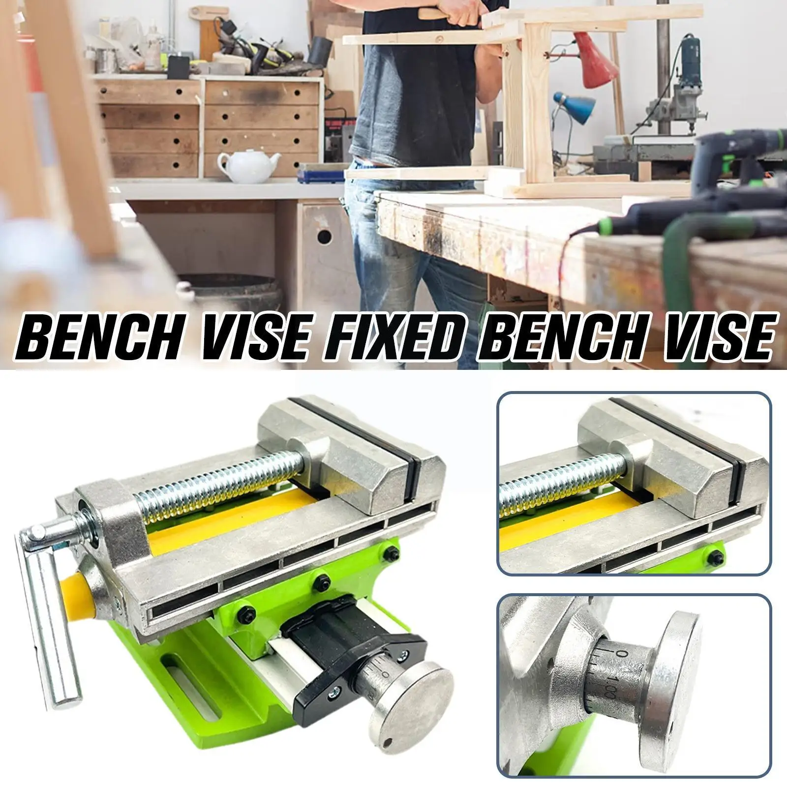 

Small Fixed Bench Vise Multifunct Precision Industrial Work Grade Fixed Table DIY Vice Duty Craft Bench Heavy Mold Fixed Re U9D6