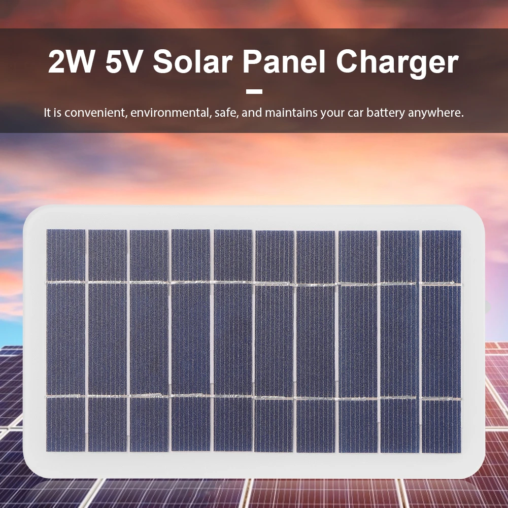 

5V 400mA Solar Panel 2W Output USB Outdoor Portable Solar System for Cell Mobile Phone Chargers Outdoor Portable Solar Charger