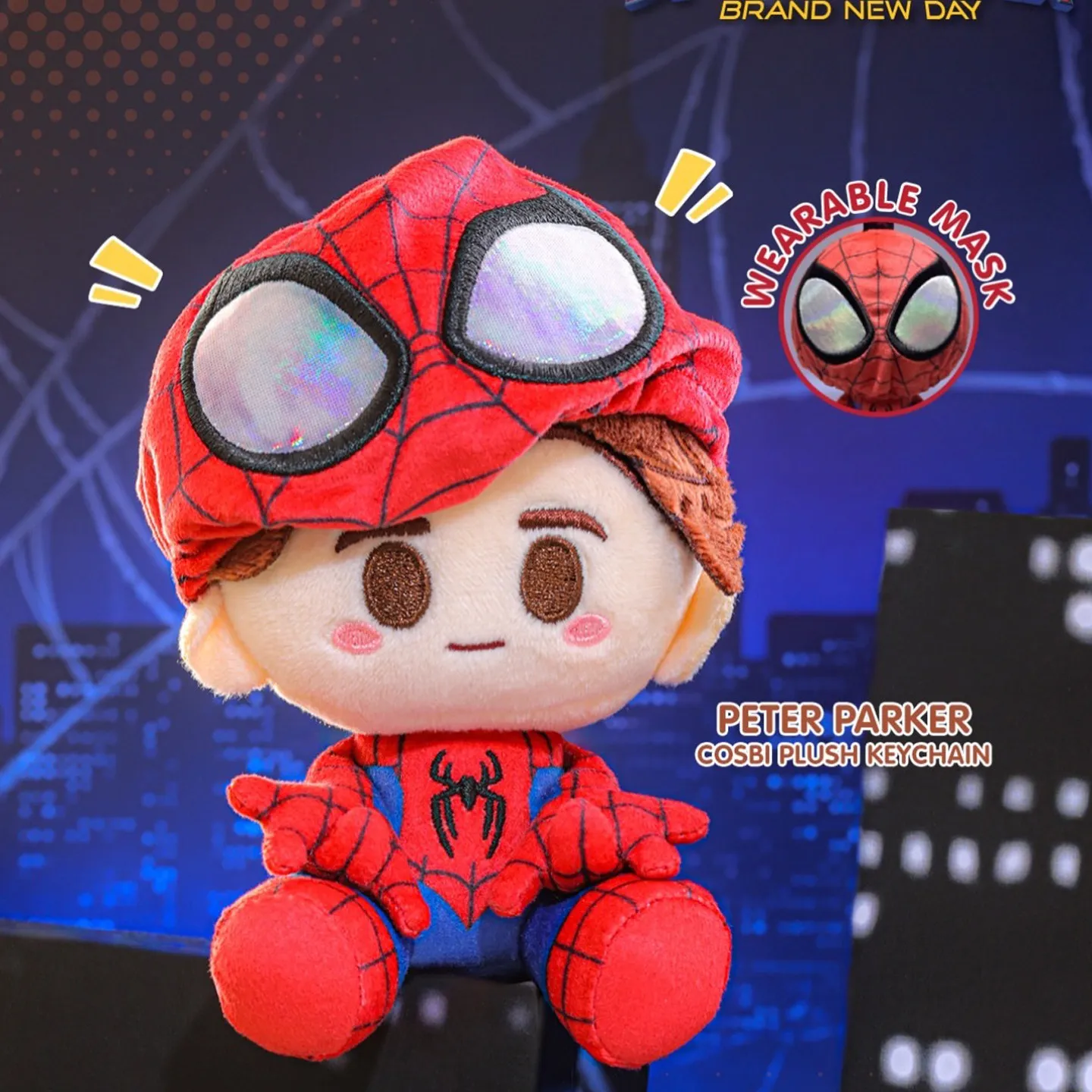 Новая серия Hot Toys Marvel Spider-Man Cosbi: плюшевый брелок-фигурка в закрытой коробке (Blind Box) — подарок на день рождения для фанатов (art.: 3920dc35f8951) - 3920dc35f8951