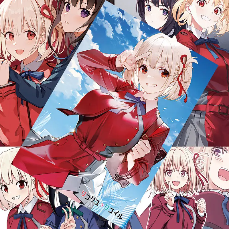 Аниме Lycoris отдача постер HD наклейка милые Канцтовары Детские наклейки nishikier Chisato