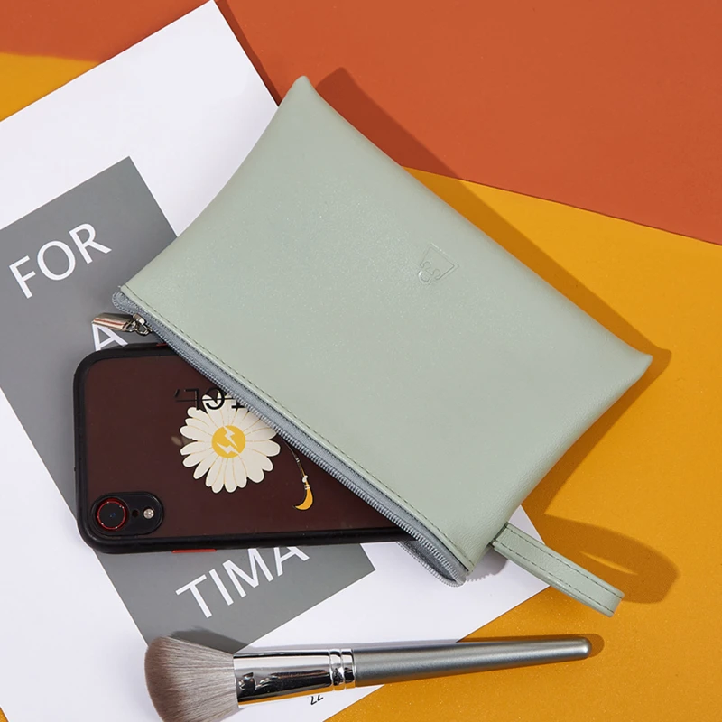 

Женская маленькая косметичка, однотонная портативная маленькая дамская сумочка для мобильных телефонов, косметичка с монетами