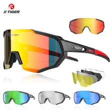 X-TIGER Polarized Lens Cycling Glasses Road Bike Cycling Eyewear Photochromic Sunglasses Sports MTB Mountain Bicycle Goggles