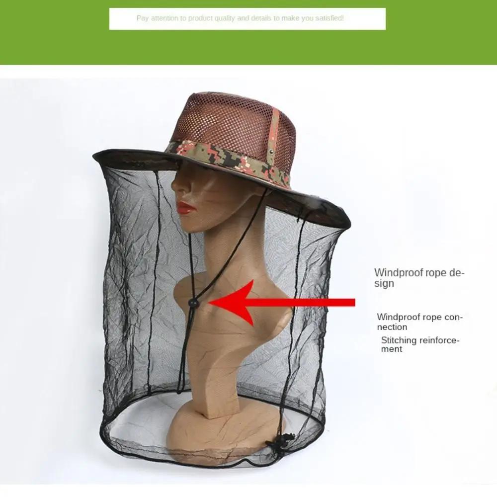 Защитная шапка для защиты головы и лица рыболовная сетчатая шляпа от насекомых