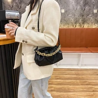 handbag womens pu leather fashion thick chain shoulder bag 2022 womens fashion crossbody bag bolsa feminina