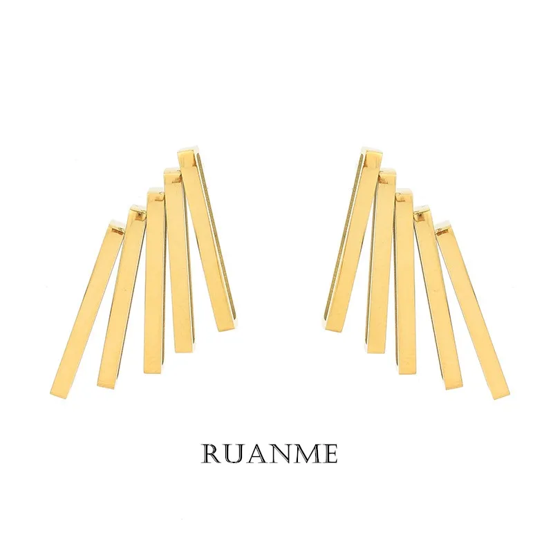 

2022 New Geometrical Irregular Multilayer Metal Earrings Fashion Classic Luxury Jewelry Earring Women Party Present