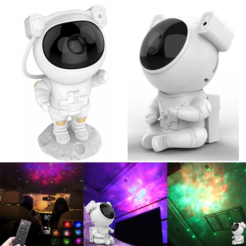 

Astronaut Galaxy Light Star Projector Bedroom Starry Sky Lamp With Remote Control Multiple Nebula Colors 360 ° Adjustable Design