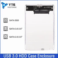 yigetohde usb 3 0 hdd case enclosure 2 5 inch serial port sata ssd hard drive cases support 2 tb transparent mobile external hdd