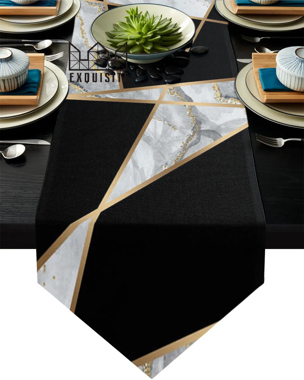 

Marble Table Runner Modern Table Flag Home Party Country Wedding Decoration Tablecloth Table Runners