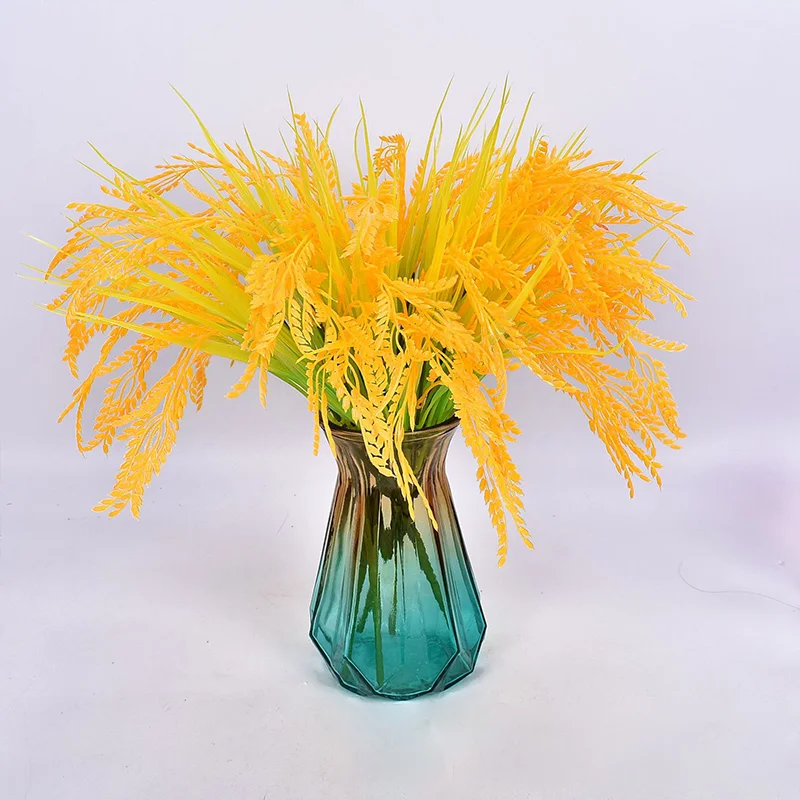 

Simulation Yellow Rice Seedling False Flower Wheat Ear Home Soft Decoration Wedding Site Decoration Plastic Props Home Artifact