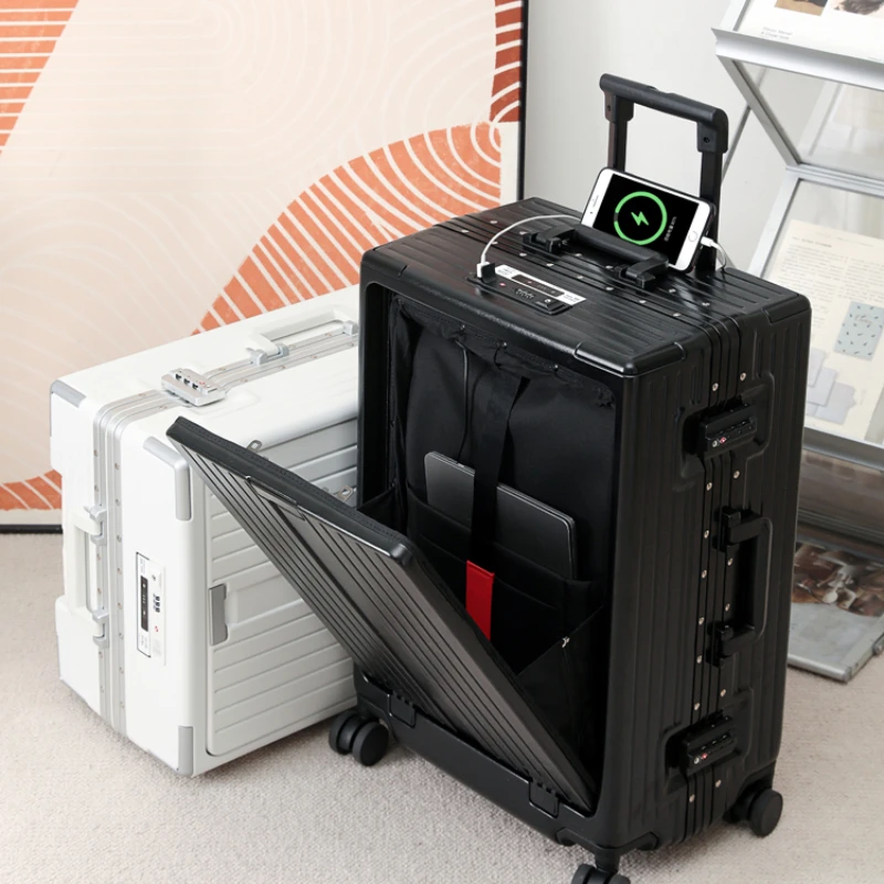 

Front opening luggage compartment universal wheel male computer boarding password box female 20 inch multifunctiona
