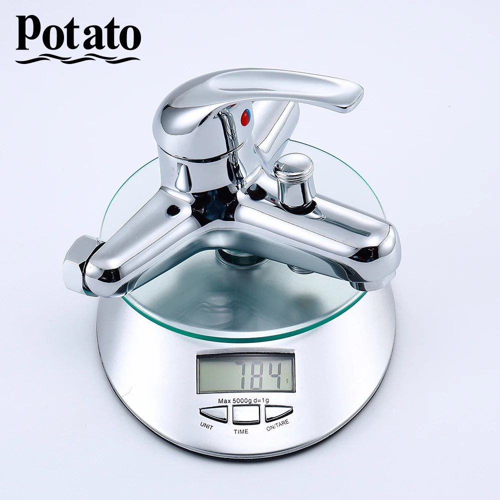 Картофельный ванночный душевой смеситель Bath Classic Mixer Tap с ручным душем, набор для крепления на стену p3004 on.