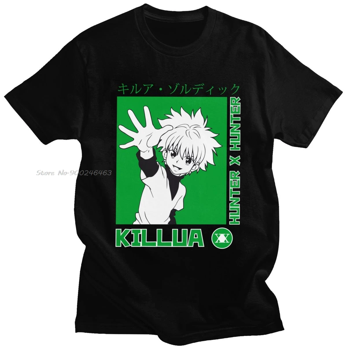 

Футболка Hunter X Hunter мужская с коротким рукавом, повседневная тенниска из мягкого хлопка, майка Hxh Killua Zoldyck в стиле аниме, уличная одежда