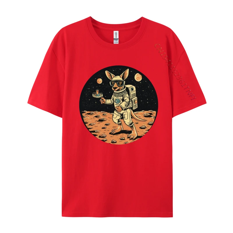 Футболка Teeshirt с изображением астронавта-кенгуру коллекционная принтом для
