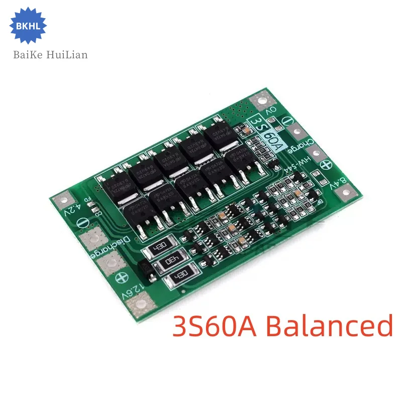 (1 шт./лот) 3S60A 18650 плата защиты литиевой батареи сбалансированная/улучшенная