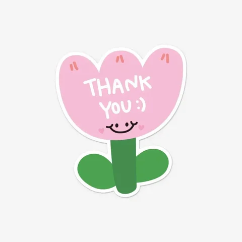 Благодарственные открытки MOONBIFFY, цветок, 30 шт