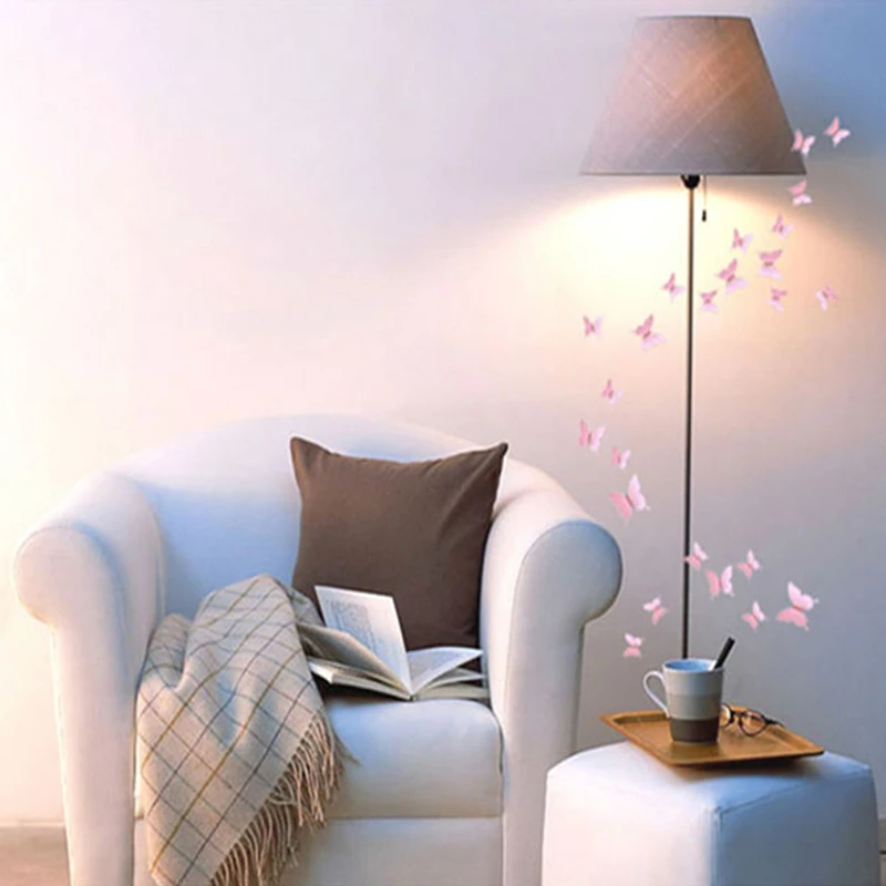 

1PCS PVC Waterproof Wall Sticker Self Adhesive 3D Butterflies Wall Sticker for Wedding Decoration Fridge Sticker PVC Wallpaper