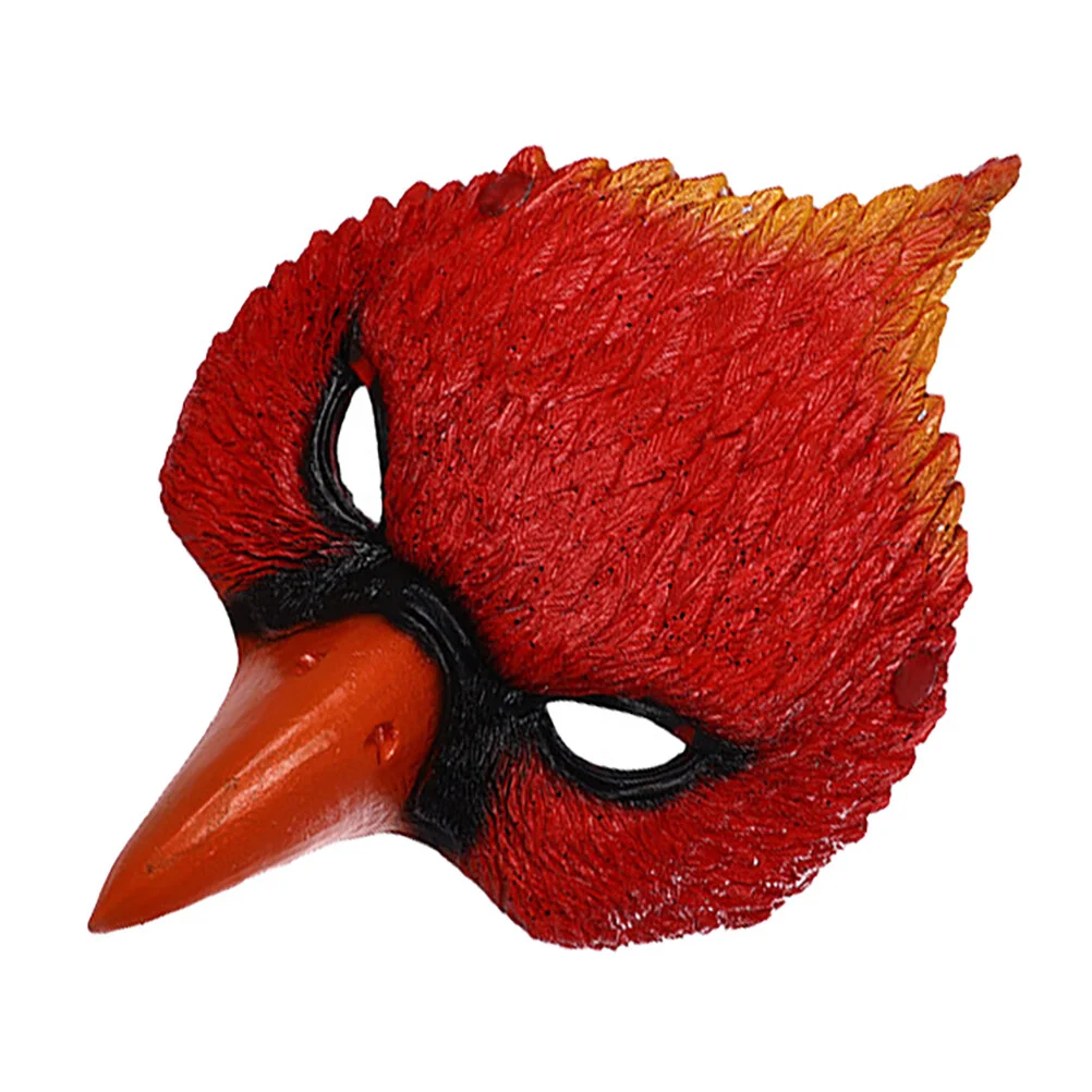 

1 Pc Bird Head Mask Lifelike Carnival Animal Mask Party Decorative Mask (Red)