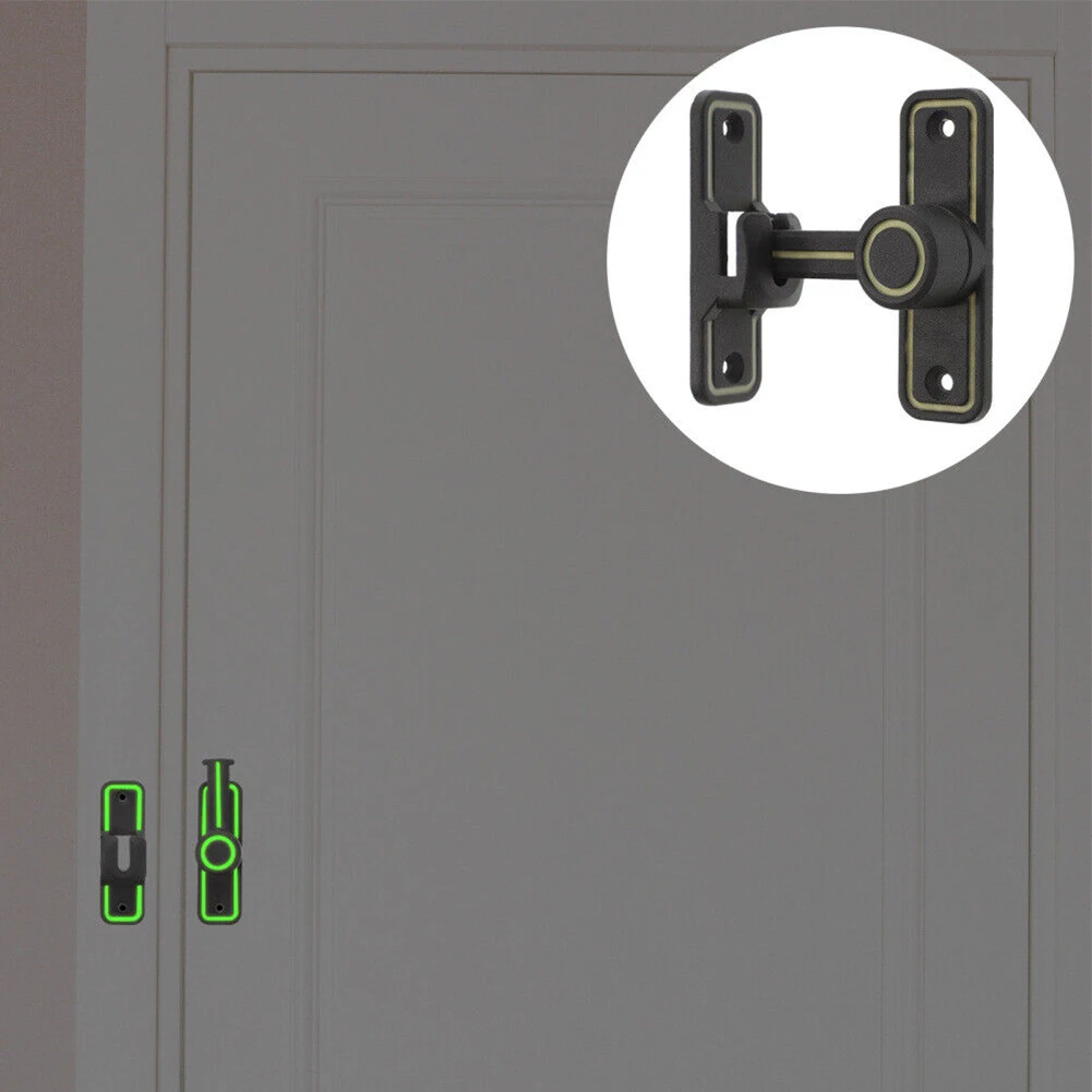 

90 Degrees Sliding Door Lock Reliable Zinc Alloy Construction Suitable for Balcony Doors Ensure Security Black