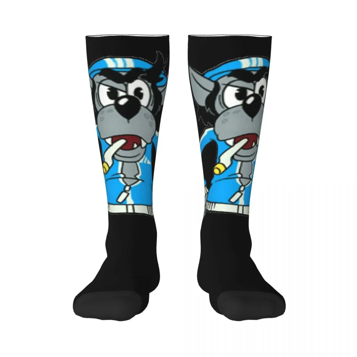 

Nu Pogodi Cartoon Funny Wolf And Bunny 4 Contrast color socks Retro Compression Socks Nerd Creative Adult Stockings