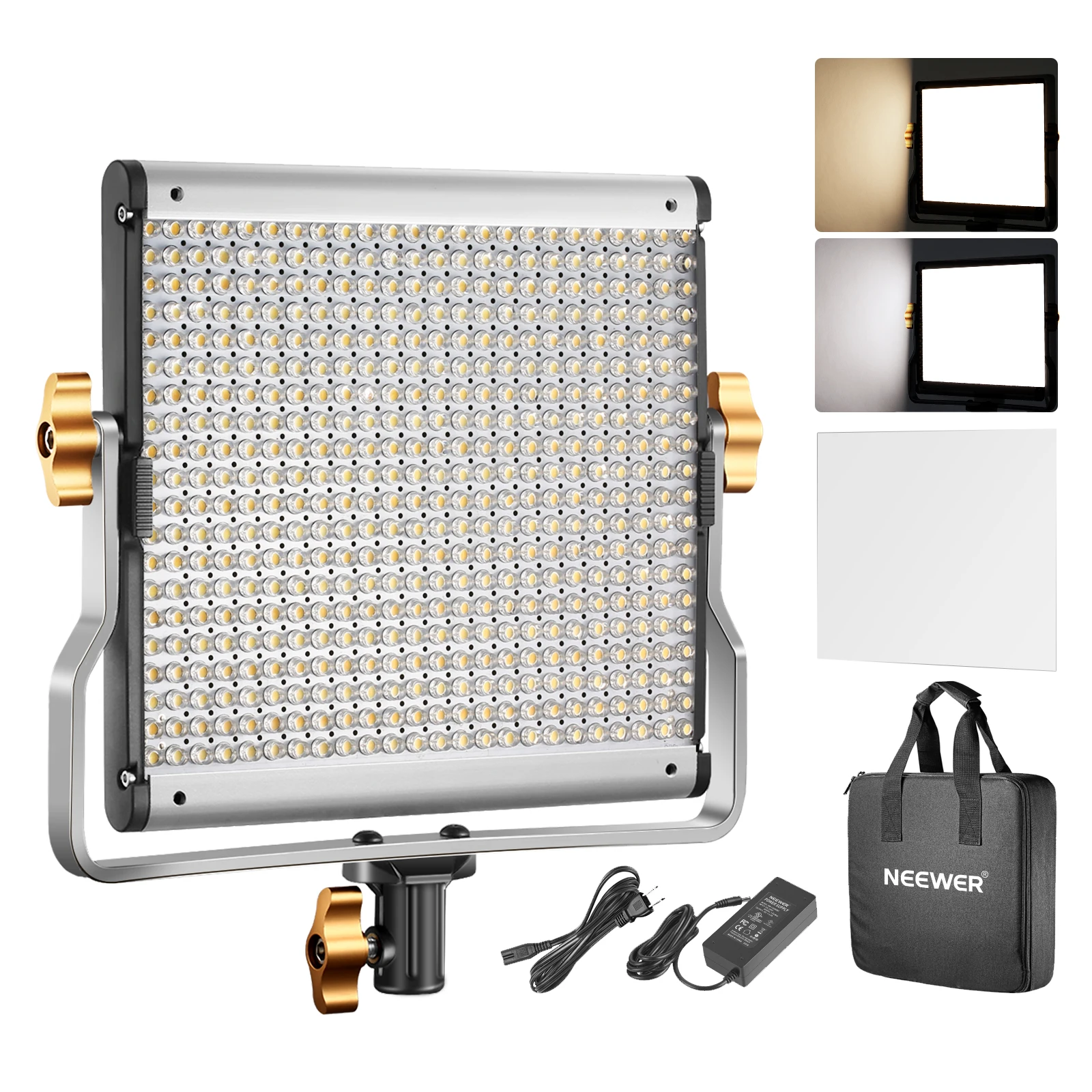 

Neewer Dimmable Bi-color LED Professional Video Light for Studio/YouTube Outdoor Video Photography Lighting US Plug 110V-130V