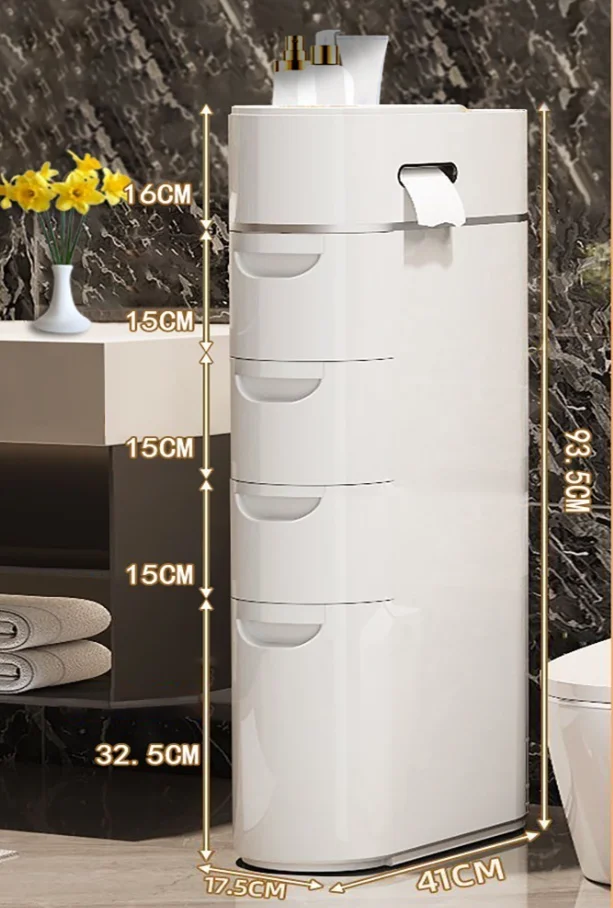 

Водонепроницаемый узкий шкаф для ванной комнаты