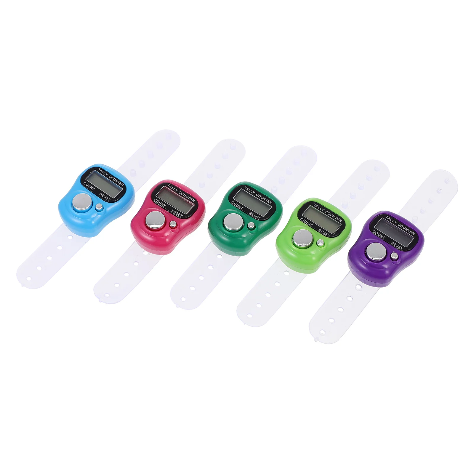 

5 Pcs Counting Device Prayer Beads Clicker Palm Tally Finger Rings Digital Tasbih Tool Hand Lap Counters Number Track Field