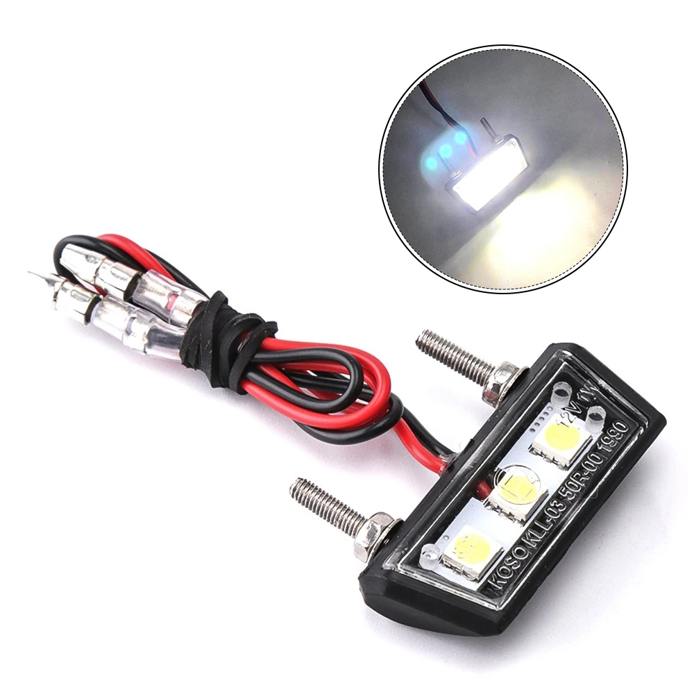 

12V Mini Motorcycle LED License Plate Light For Kawasaki Suzuki BMW Honda Yamaha Universal Motorbike LED Rear Tail Number Light