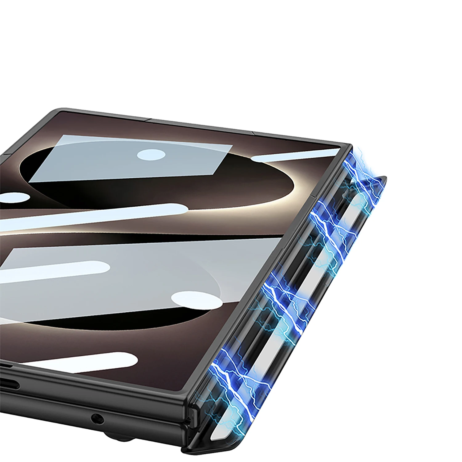 Фото Магнитный чехол для Samsung Galaxy Z Fold 8 с защитной пленкой на переднюю панель и задней крышкой для телефона №4