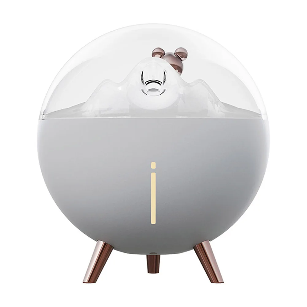 

Air Humidifier USB Quiet Space Bear with LED Light Mini Humidificador Mist Maker Aromatherapy for Home Office White